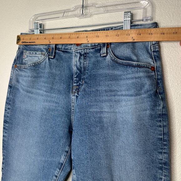 Adriano Goldschmied Ex-Boyfriend Slouchy Slim Raw Hem Medium Wash Jeans - Picture 10 of 12